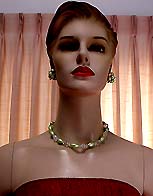 a beautiful Juliana vintage costume jewelry necklace, bracelet and earrings