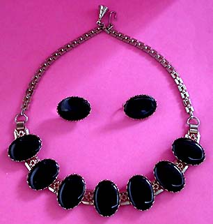 a beautiful vintage costume jewelry parure