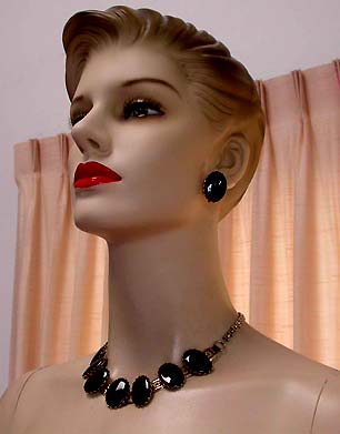 a beautiful vintage costume jewelry parure