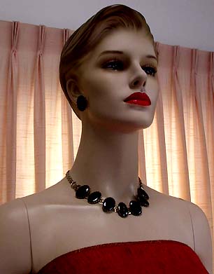 a beautiful vintage costume jewelry parure