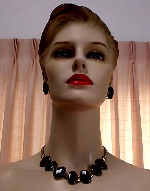a beautiful vintage costume jewelry parure