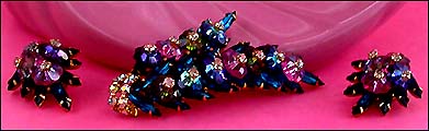 a beautiful vintage costume jewelry parure