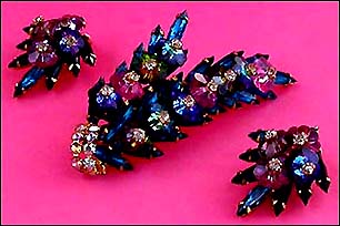 a beautiful vintage costume jewelry parure