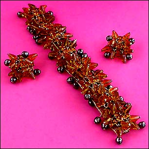 a beautiful vintage costume jewelry parure