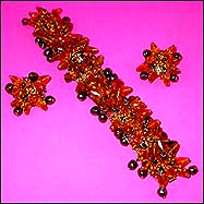 a beautiful Juliana vintage costume jewelry necklace, bracelet and earrings