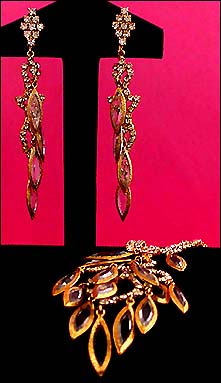a beautiful vintage costume jewelry parure