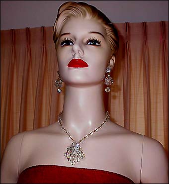 a beautiful vintage costume jewelry parure