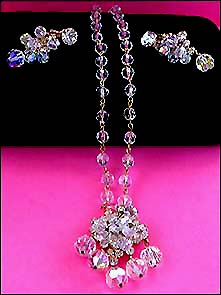 a beautiful vintage costume jewelry parure
