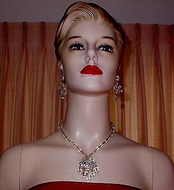 a beautiful vintage costume jewelry parure