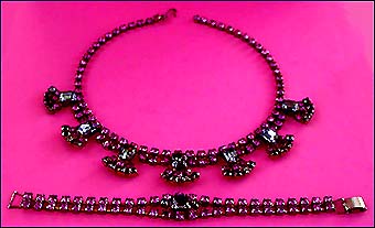 a beautiful vintage costume jewelry parure