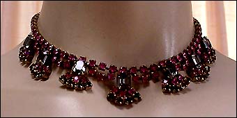 a beautiful vintage costume jewelry parure