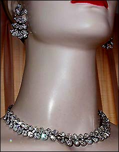 a beautiful vintage costume jewelry parure