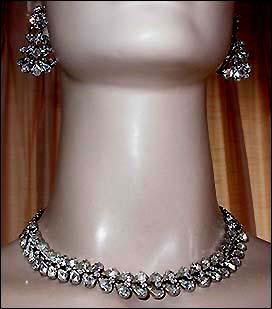 a beautiful vintage costume jewelry parure