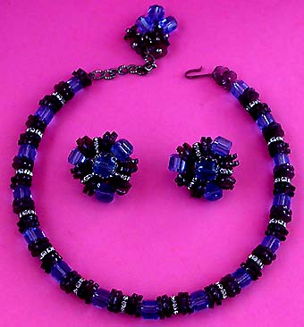 a beautiful vintage costume jewelry parure