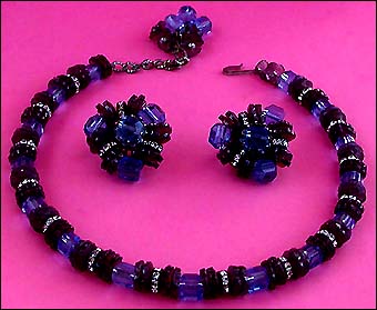a beautiful vintage costume jewelry parure