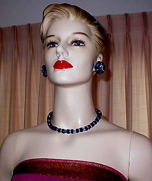 a beautiful vintage costume jewelry parure