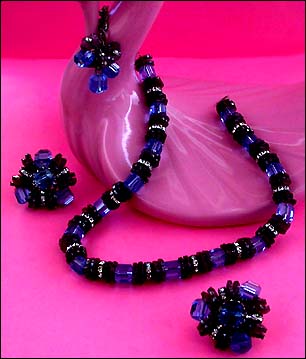a beautiful vintage costume jewelry parure