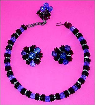 a beautiful vintage costume jewelry parure