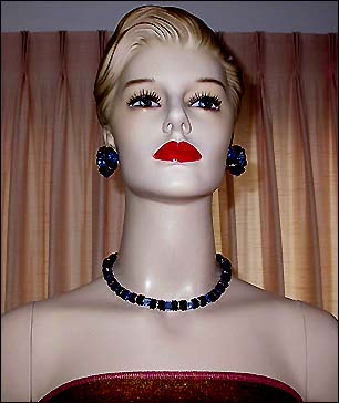 a beautiful vintage costume jewelry parure