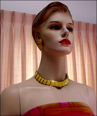 a beautiful vintage costume jewelry parure