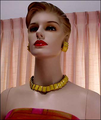 a beautiful vintage costume jewelry parure