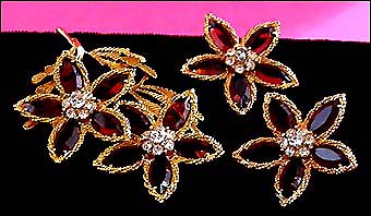 a beautiful vintage costume jewelry parure