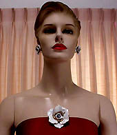 a beautiful vintage costume jewelry necklace, bracelet and earrings