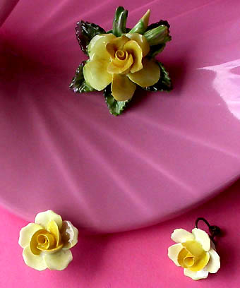a beautiful vintage costume jewelry parure