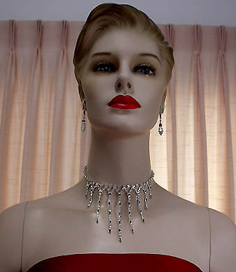 a beautiful vintage costume jewelry parure