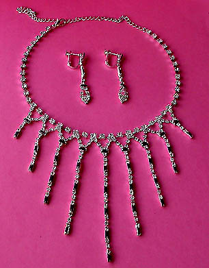 a beautiful vintage costume jewelry parure