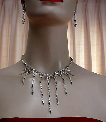 a beautiful vintage costume jewelry parure