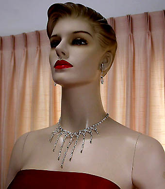 a beautiful vintage costume jewelry parure