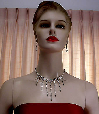 a beautiful vintage costume jewelry parure
