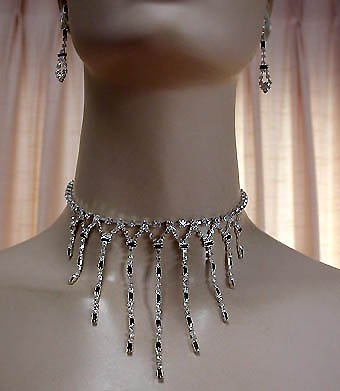 a beautiful vintage costume jewelry parure