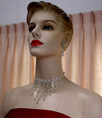 a beautiful vintage costume jewelry parure