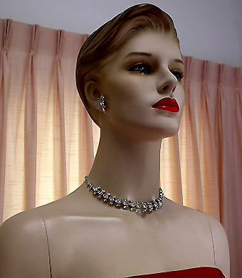 a beautiful vintage costume jewelry parure