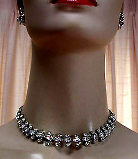 a beautiful vintage costume jewelry parure