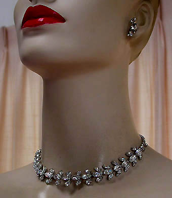 a beautiful vintage costume jewelry parure
