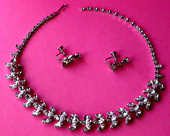a beautiful vintage costume jewelry parure