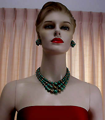 a beautiful vintage costume jewelry parure