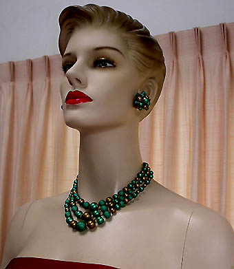 a beautiful vintage costume jewelry parure