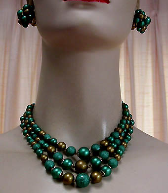 a beautiful vintage costume jewelry parure