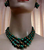 a beautiful Juliana vintage costume jewelry necklace, bracelet and earrings
