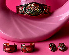 a beautiful Juliana vintage costume jewelry necklace, bracelet and earrings