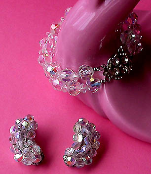 a beautiful vintage costume jewelry parure