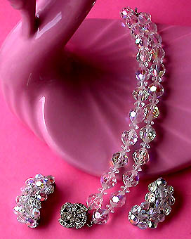 a beautiful vintage costume jewelry parure