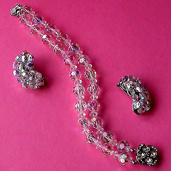 a beautiful vintage costume jewelry parure