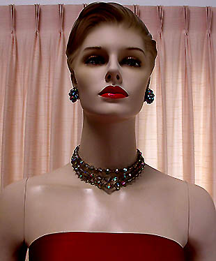 a beautiful vintage costume jewelry parure