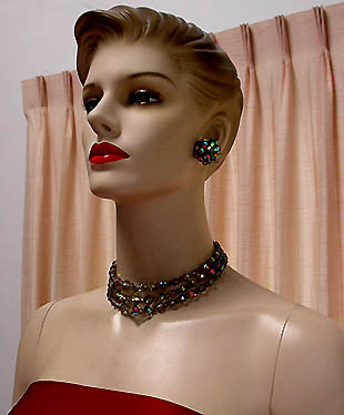 a beautiful vintage costume jewelry parure