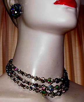 a beautiful vintage costume jewelry parure